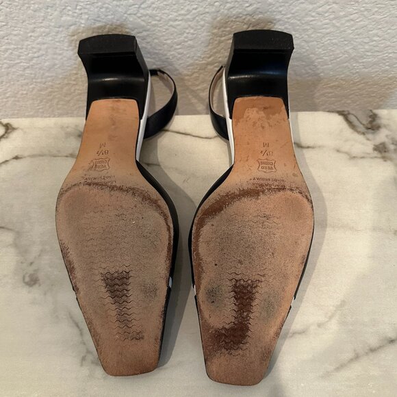 Talbots Navy and White Slingback Shoe - Picture 5 of 5